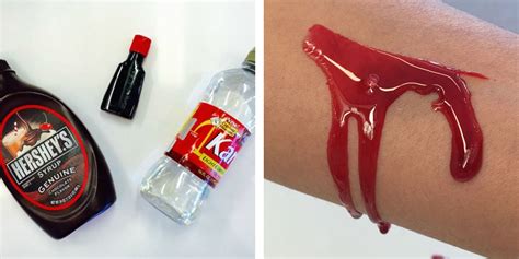 fake blood for clothing|homemade blood makeup.